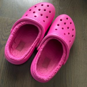 Fuzzy Hot Pink Crocs.